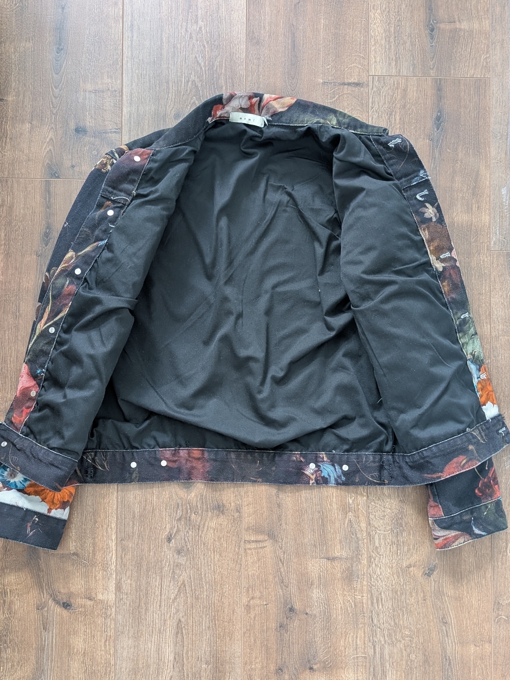 MNML - Floral Trucker Jean Jacket - Medium Women/ Men's XS - Picture 6 of 10